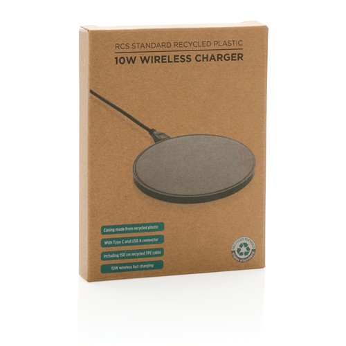10W Wireless Charger aus RCS Standard recyceltem Kunststoff 10W Wireless Charger aus RCS Standard recyceltem Kunststoff