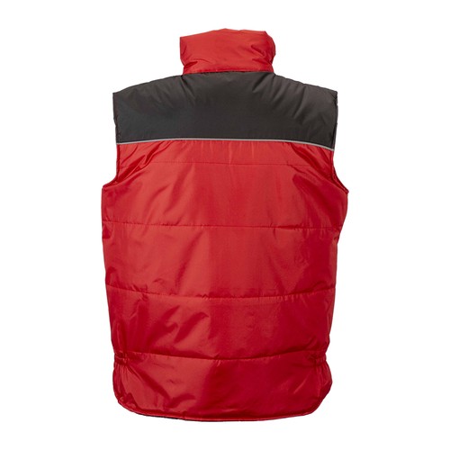 Padded, water-resistant polyester vest with reflective piping Padded, water-resistant polyester vest with reflective piping
