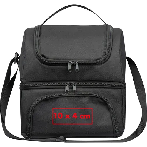 Bolsa nevera con 2 compartimentos - incluye un recipiente de cristal para alimentos