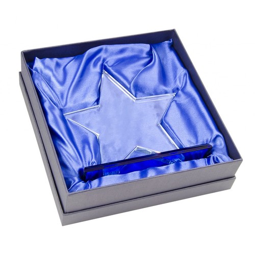 BLUE TRANSPARENT GLASS 160X160X10 MM