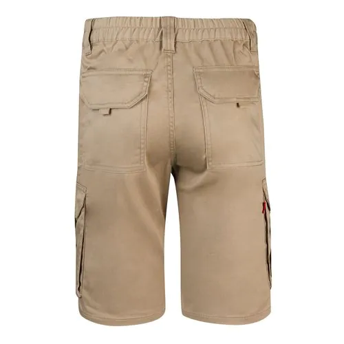 VL HEBE. Bermuda stretch, multipoches (240g/m²), en coton (46%), EME (38%) et polyester (16%)