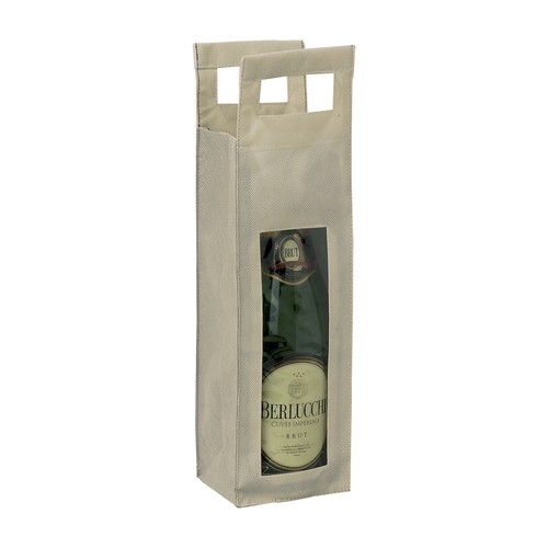 Borsa portabottiglia, con finestra in plastica Borsa portabottiglia, con finestra in plastica