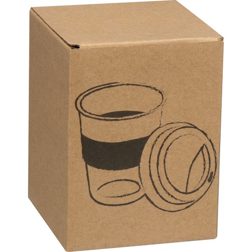 Glass mug with silicon sleeve and lid Glass mug with silicon sleeve and lid