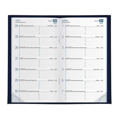 AGENDA 15 J PVC IMITATION CUIR