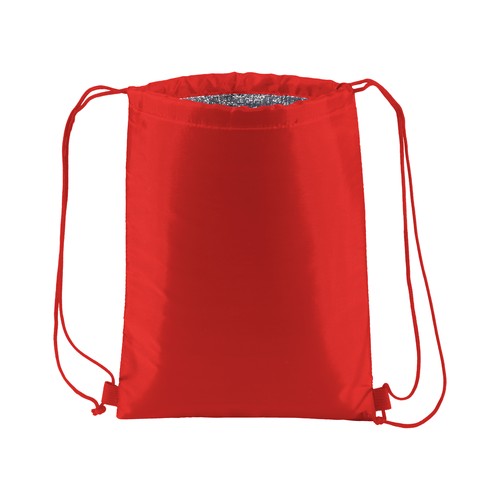 210T polyester insulated backpack with drawstring closure