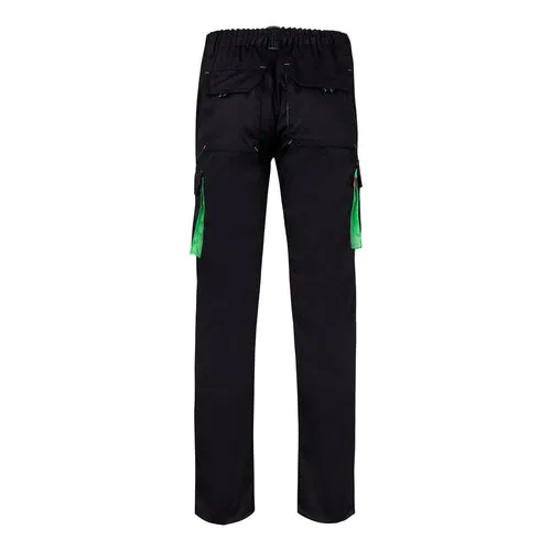 VL FIDES. Two-tone, multi-pocket stretch trousers (240g/m²), in cotton (46%), EME (38%) and polyester (16%) VL FIDES. Two-tone, multi-pocket stretch trousers (240g/m²), in cotton (46%), EME (38%) and polyester (16%)