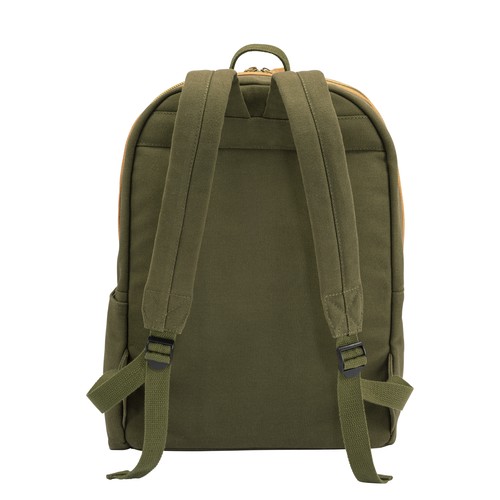 Recycled canvas backpack with padded notebook compartment