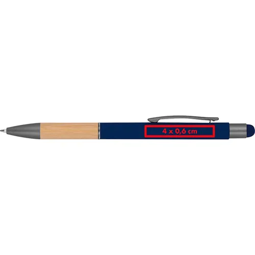 Ball pen with bamboo grip zone