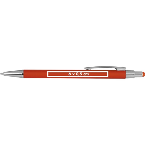 Metal ballpen with rubber coating and touch function Metal ballpen with rubber coating and touch function