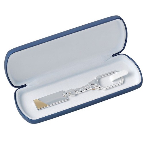 BOX FOR KEY CHAIN CAOUTCHOUC BLUE