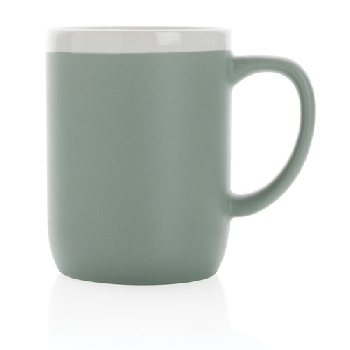Ceramic mug with white rim 300ml Ceramic mug with white rim 300ml