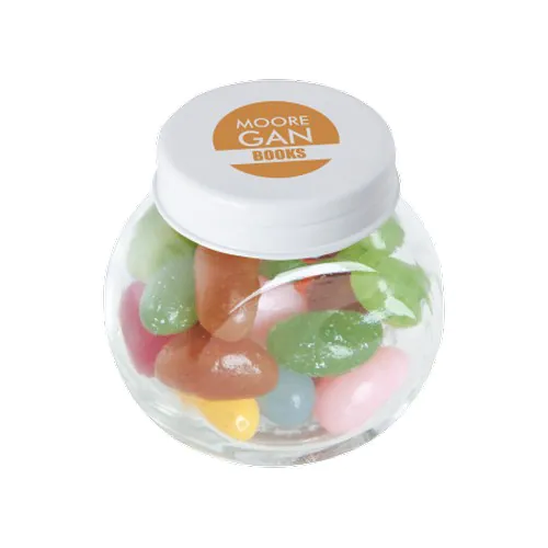 Kleine glazen pot jelly beans Kleine glazen pot jelly beans