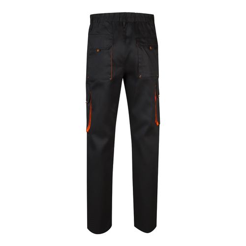 VL HYPNOS. Pantaloni in twill bicolore con diverse tasche (200g/m²), in cotone (35%) e poliestere (65%)