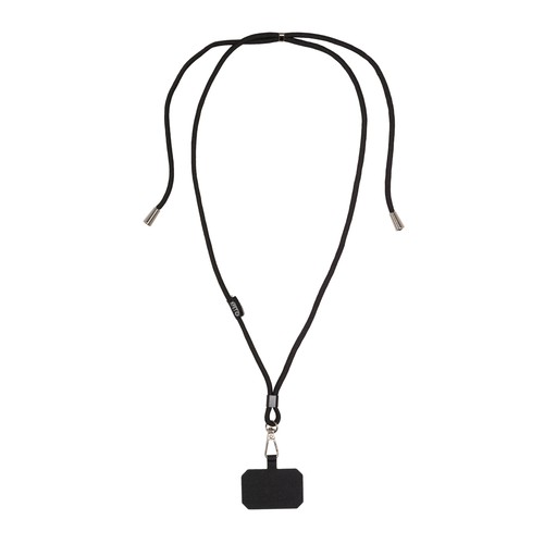 Cordon pour badge/téléphone portable en RPET avec étiquette à personnaliser Cordon pour badge/téléphone portable en RPET avec étiquette à personnaliser