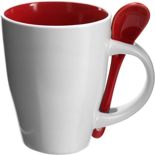 Ceramic mug with spoon Eduardo Ceramic mug with spoon Eduardo