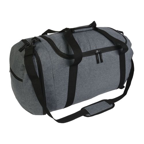 Bolsa deportiva de poliéster de dos tonos con tiras extraíbles y bolsillo porta botas Bolsa deportiva de poliéster de dos tonos con tiras extraíbles y bolsillo porta botas