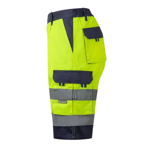 VL HADES. Bermuda bicolore multi-poches (210g/m²), en coton (20%) et polyester (80%)