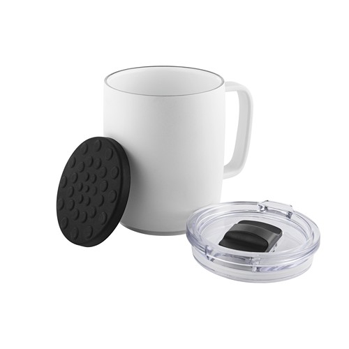Metmaxx® "Crema OfficeVibeThermo" thermos mug, white with lid Metmaxx® "Crema OfficeVibeThermo" thermos mug, white with lid