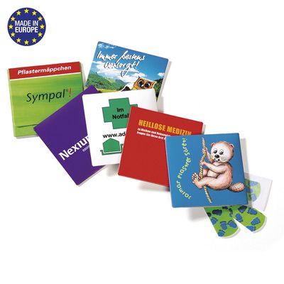 Cardboard sleeve with 4 plasters