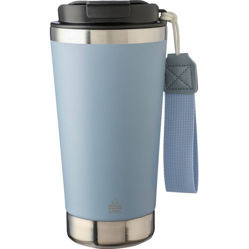 Gerecycled roestvrijstalen dubbelwandige drinkbeker 500 ml Kayla