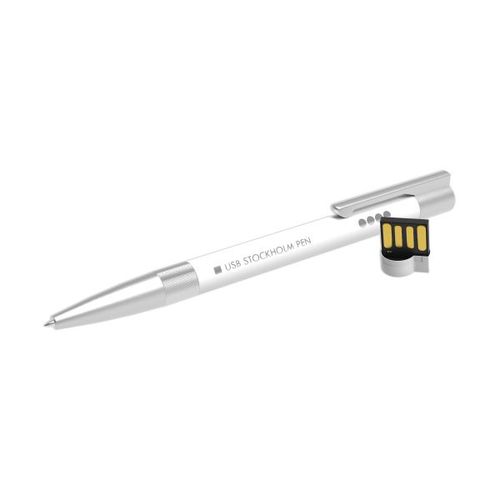 USB Pen Stockholm (White, 16GB 2.0, Engraving rightside)