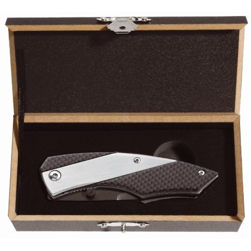 Metmaxx® pocket knife "SliderProCarbon" silver