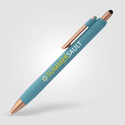 York Recycled Plastic Bronze Trim Stylus Ballpoint Pen York Recycled Plastic Bronze Trim Stylus Ballpoint Pen