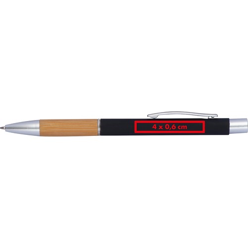 Pen van aluminium met bamboe