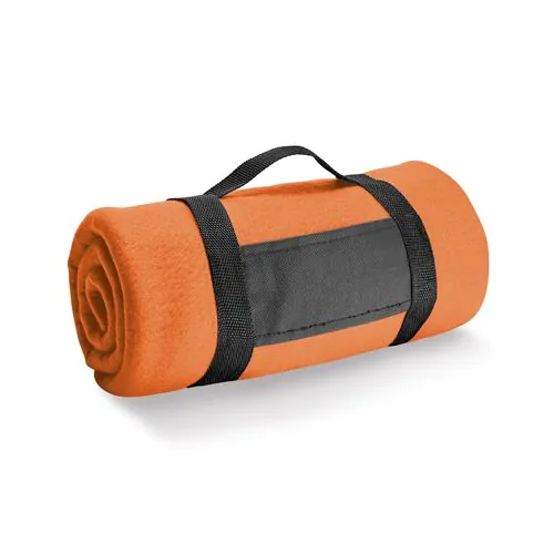 THORPE. Fleece blanket with removable handle (180 g/m²)