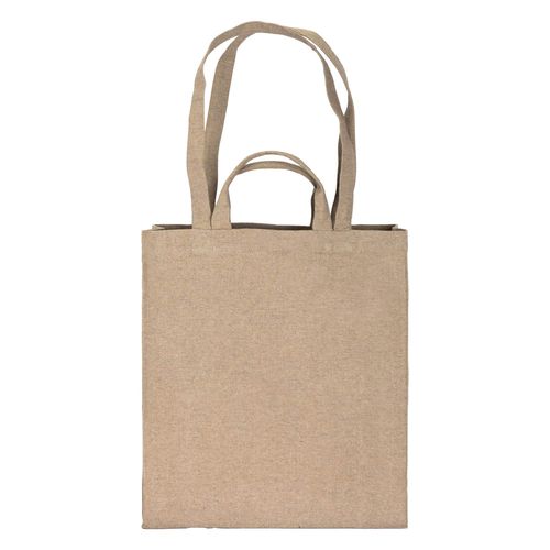 Bolsa con fuelle de algodón reciclado, 280 g/m², con doble asa. Bolsa con fuelle de algodón reciclado, 280 g/m², con doble asa.