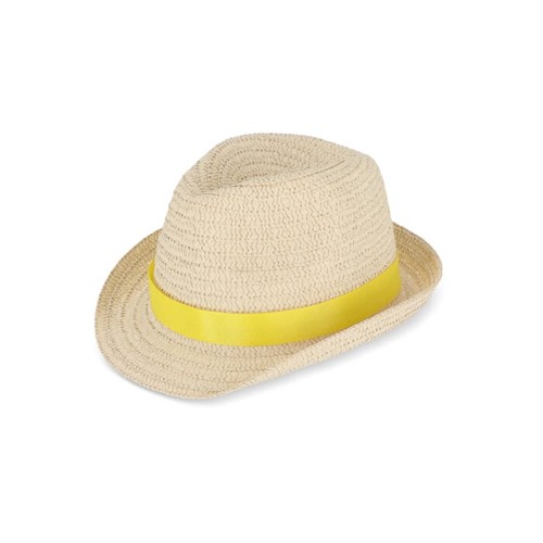 Chapeau de paille végétal avec bande colorée