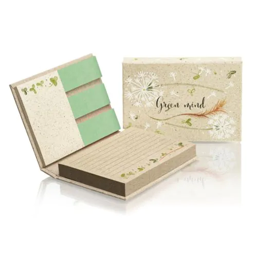 Grass paper sticky notes set in grass paper hardcover Grass paper sticky notes set in grass paper hardcover