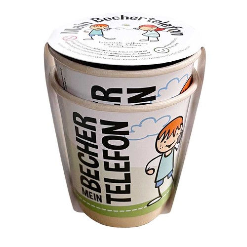 Papieren beker telefoon - Standaard - zonder bedrukking Papieren beker telefoon - Standaard - zonder bedrukking