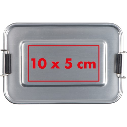 Aluminium lunch box with closure