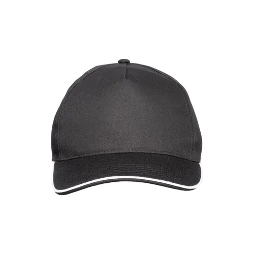 Cotton 5-panel baseball cap, contrasting sandwich visor Velcro closure