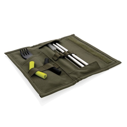 Tierra 2pcs straw and cutlery set in pouch Tierra 2pcs straw and cutlery set in pouch