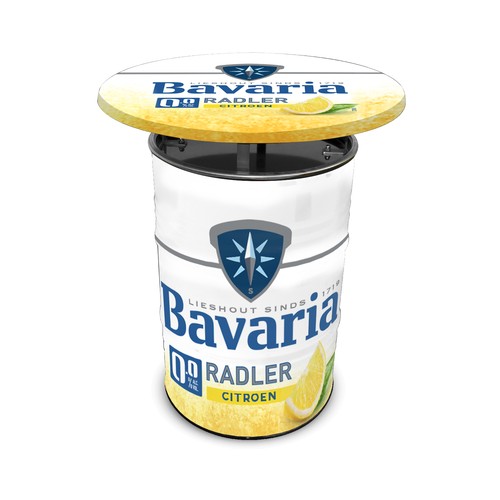 Barrel Table Full Colour with Full Colour Table Top