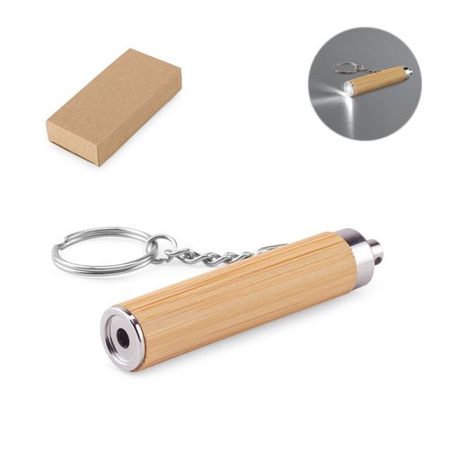 RACHEL. Bamboo and ABS key ring with LED torch RACHEL. Bamboo and ABS key ring with LED torch