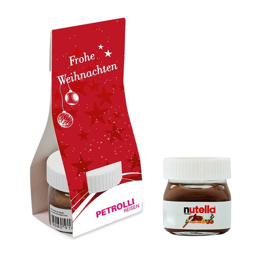 Nutella in handover-packaging - Christmas - with digital printing