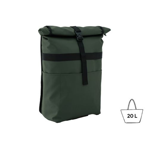 Insulated rolltop backpack 'Frisco', green khaki