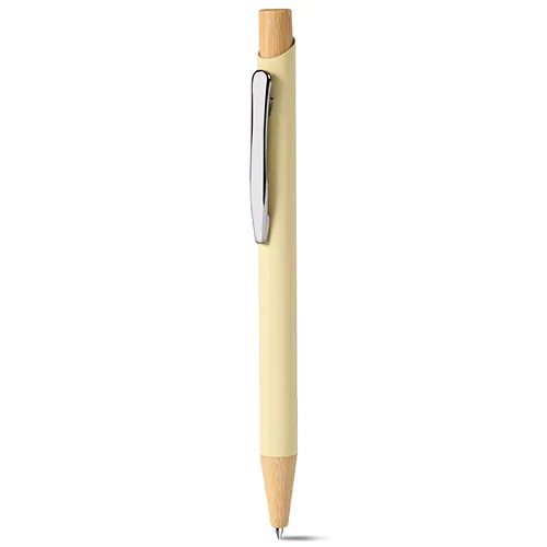 PENNA A SFERA IN ALLUMINIO SOFT TOUCH COLORI PASTELLO, BAMBÙ E METALLO PENNA A SFERA IN ALLUMINIO SOFT TOUCH COLORI PASTELLO, BAMBÙ E METALLO