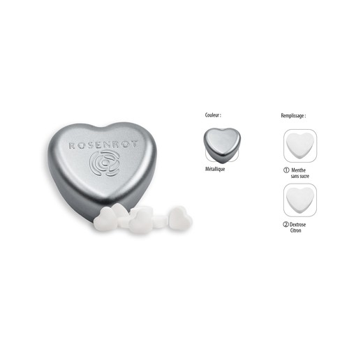 Heart-Tin embossed, dextrose hearts lemon Heart-Tin embossed, dextrose hearts lemon