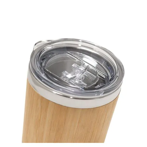 LYCKA. Tasse 350mL en bambou et acier inox