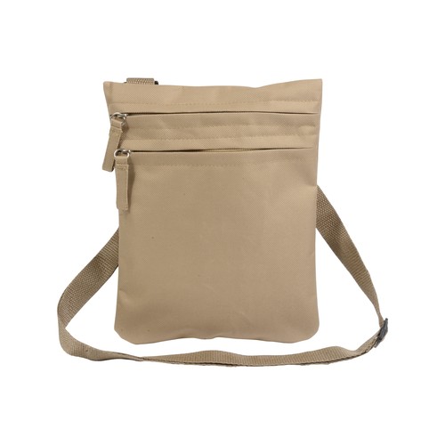 600D polyester 2-pocket man bag with adjustable shoulder strap