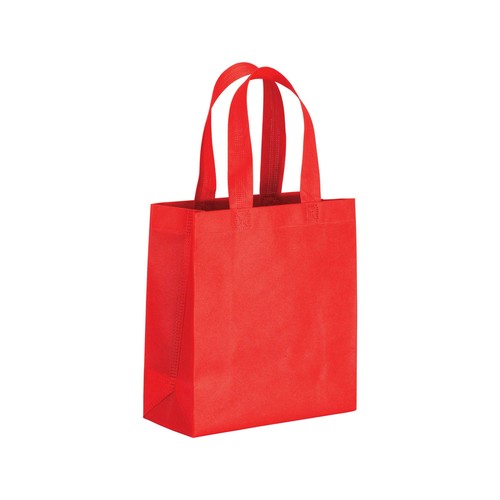80 g/m2 non-woven fabric mini shopping bag with gusset and short handles