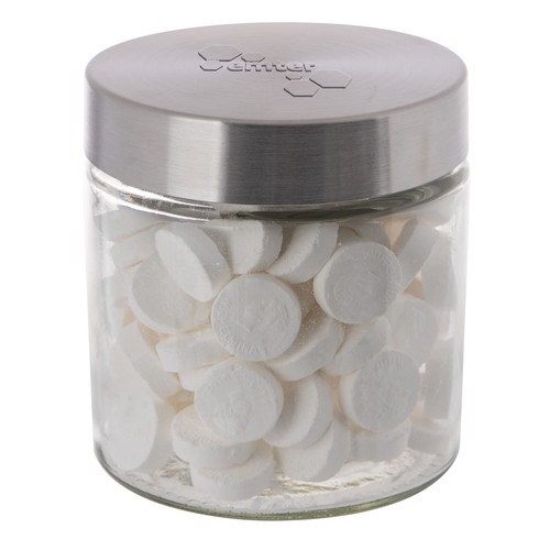 Bocal en verre de 0,9 litre avec embossage, rempli de bonbons Bocal en verre de 0,9 litre avec embossage, rempli de bonbons