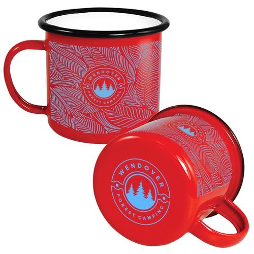 Tasses en émail de qualité supérieure (285ml/10oz) - Couleur