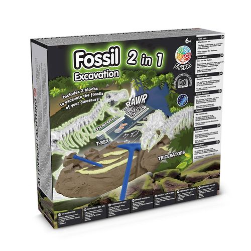 2 in 1 Fossil Excavation Kit I. Educatief spel voor kinderen 2 in 1 Fossil Excavation Kit I. Educatief spel voor kinderen