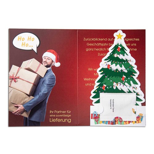 Carte de sapin de Noël - Avec marquage digital