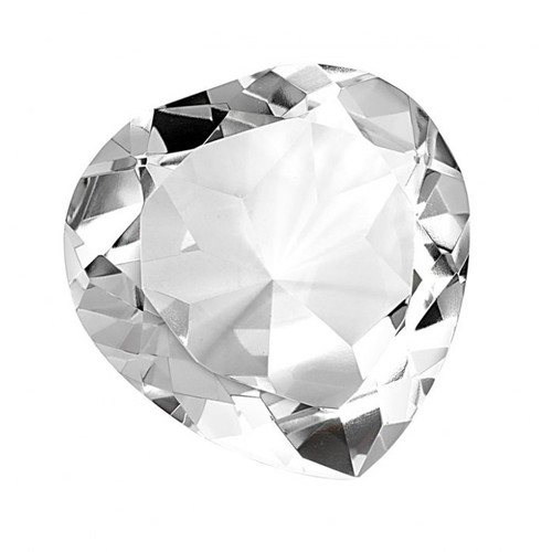 COEUR EN VERRE BLANC diam mm 50 COEUR EN VERRE BLANC diam mm 50